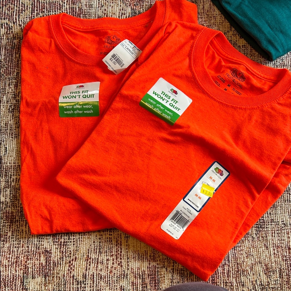 Fruit of the Loom Bright Orange Men's Tee